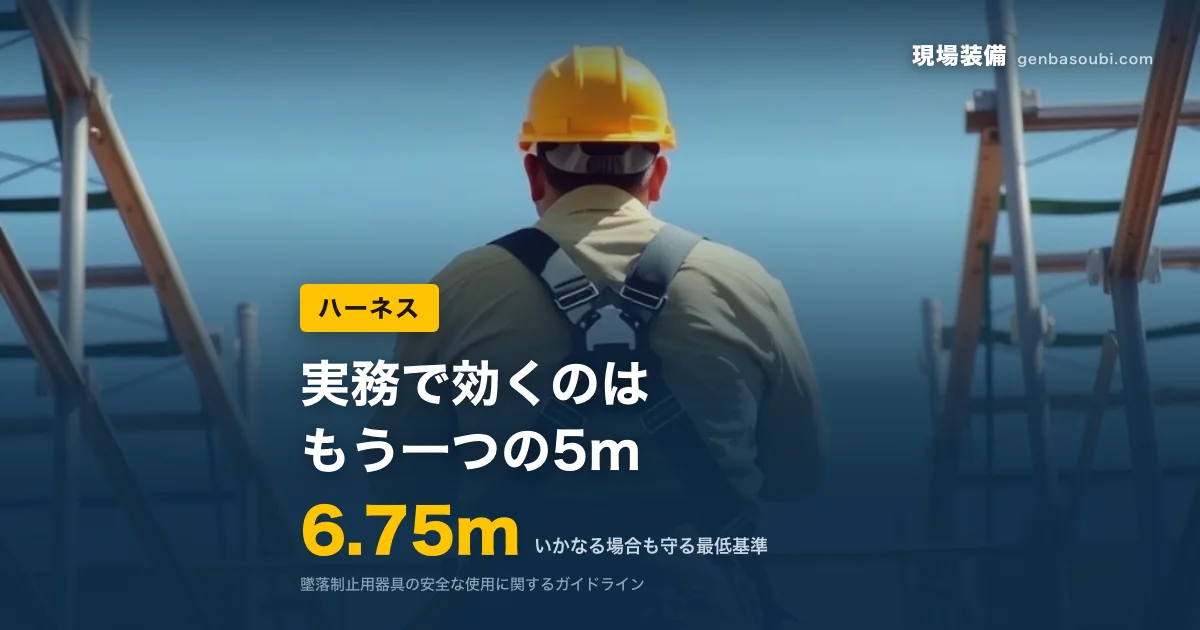 ハーネス｜6.75m（いかなる場合も守る最低基準）｜実務で効くのは、もう一つの5m