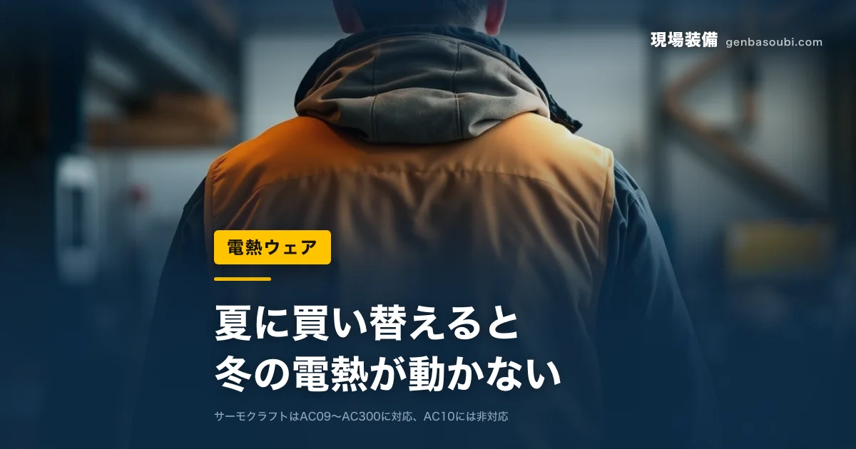 電熱ウェア｜夏に買い替えると、冬の電熱が動かない